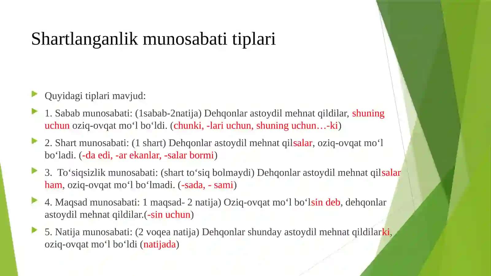 Sabab,shart,maqsadergashgapliqoʻshmagaplar 4