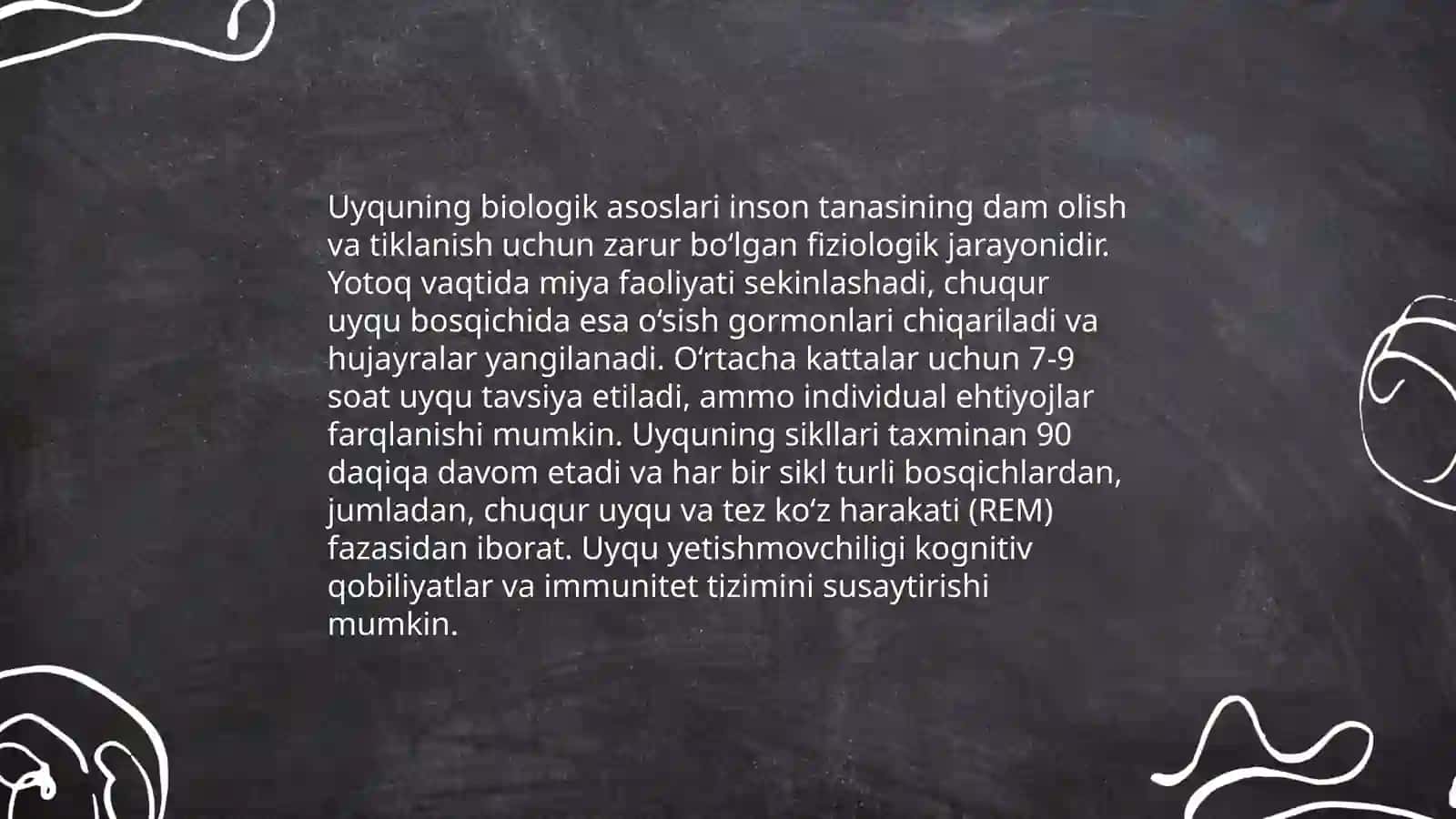 Uyqu buzilishining sabablari 4