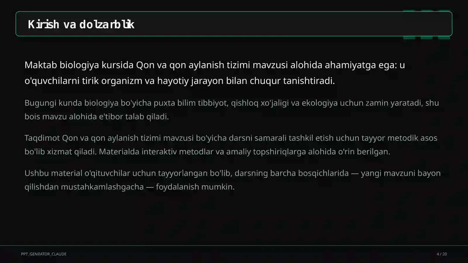 Qon va qon aylanish tizimi (8-sinf) 4