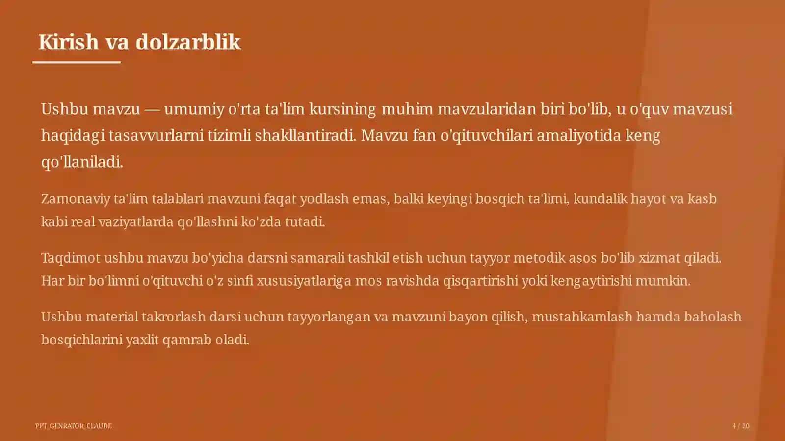 Formativ baholash: o'quvchiga samarali fikr-mulohaza (feedback) berish usullari 4