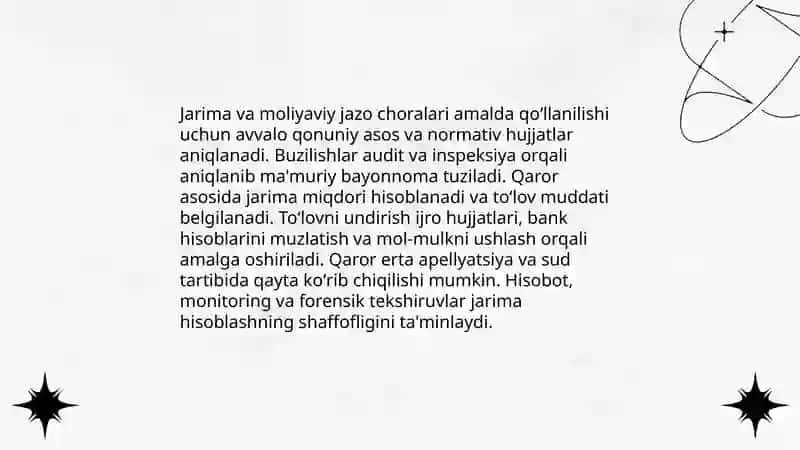Akreditatsiya qonunlarini buzulganligi uchun qoʻllaniladigan choralarni oʻrganish 4
