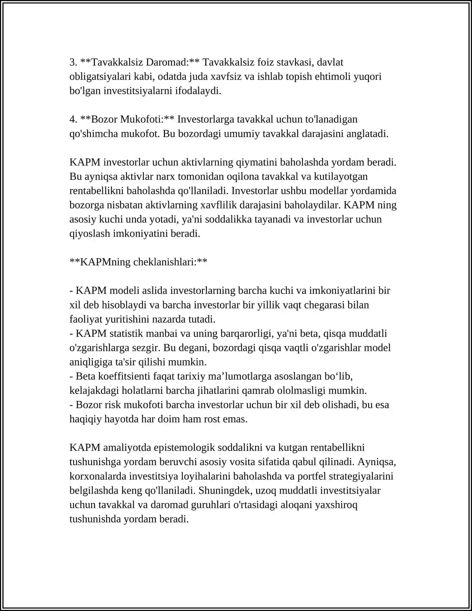 KAPITAL AKTIVLARINI BAHOLASH MODELI 4