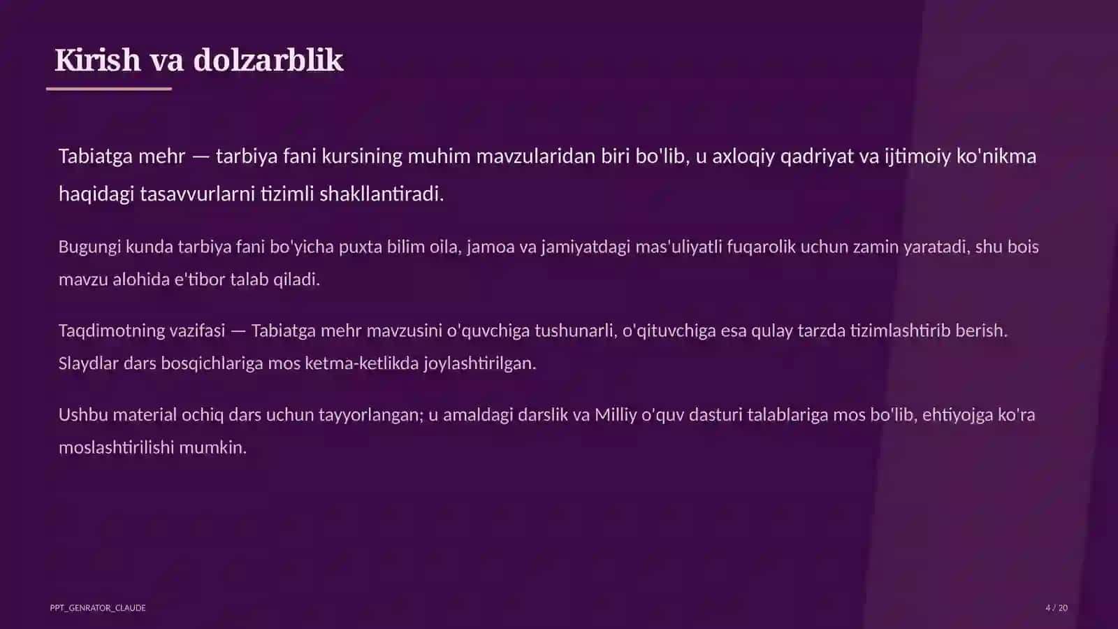 Tabiatga mehr (3-sinf) 4