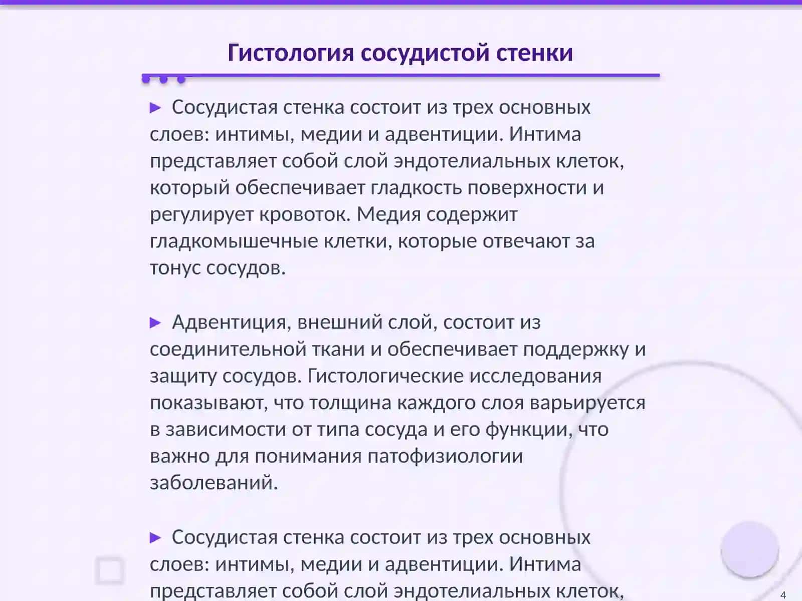 Сердечно сосудистой системы в гистология 4