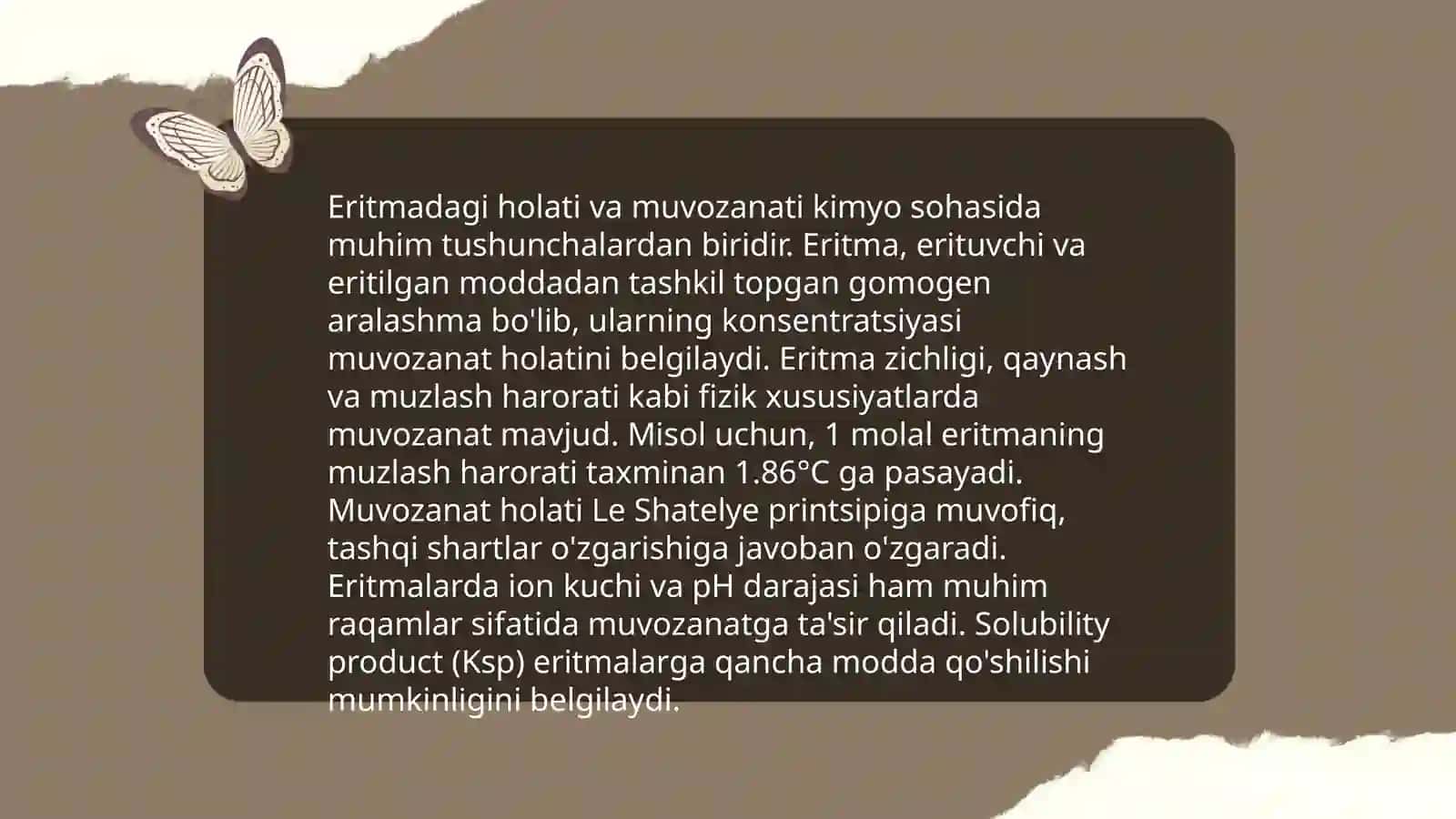 Koordinatsion birikmalarni eritmadagi holati, ularning muvozanat barqarorlik konstantalari, Irving-Vilyams qatori va boshqalar. Trans tasirlashuv 4