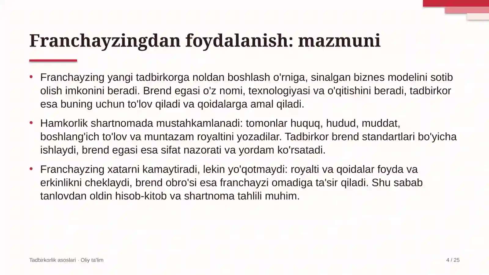 gaz quvurlari qurilishida franchayzingdan foydalanish 6431 4