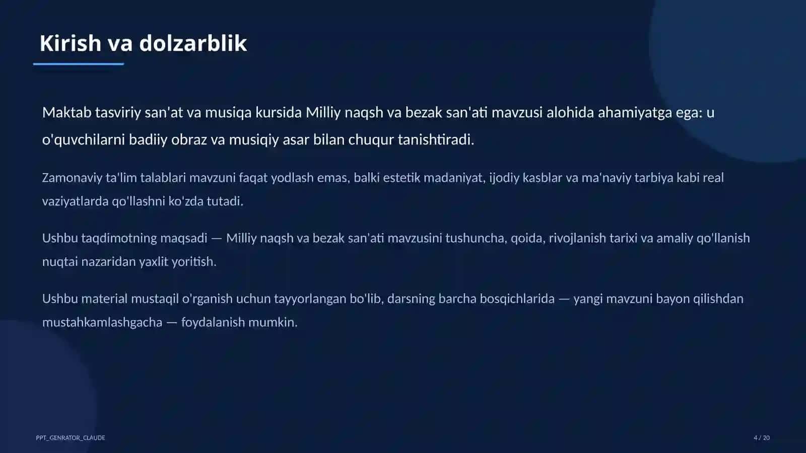 Milliy naqsh va bezak san'ati (3-sinf) 4