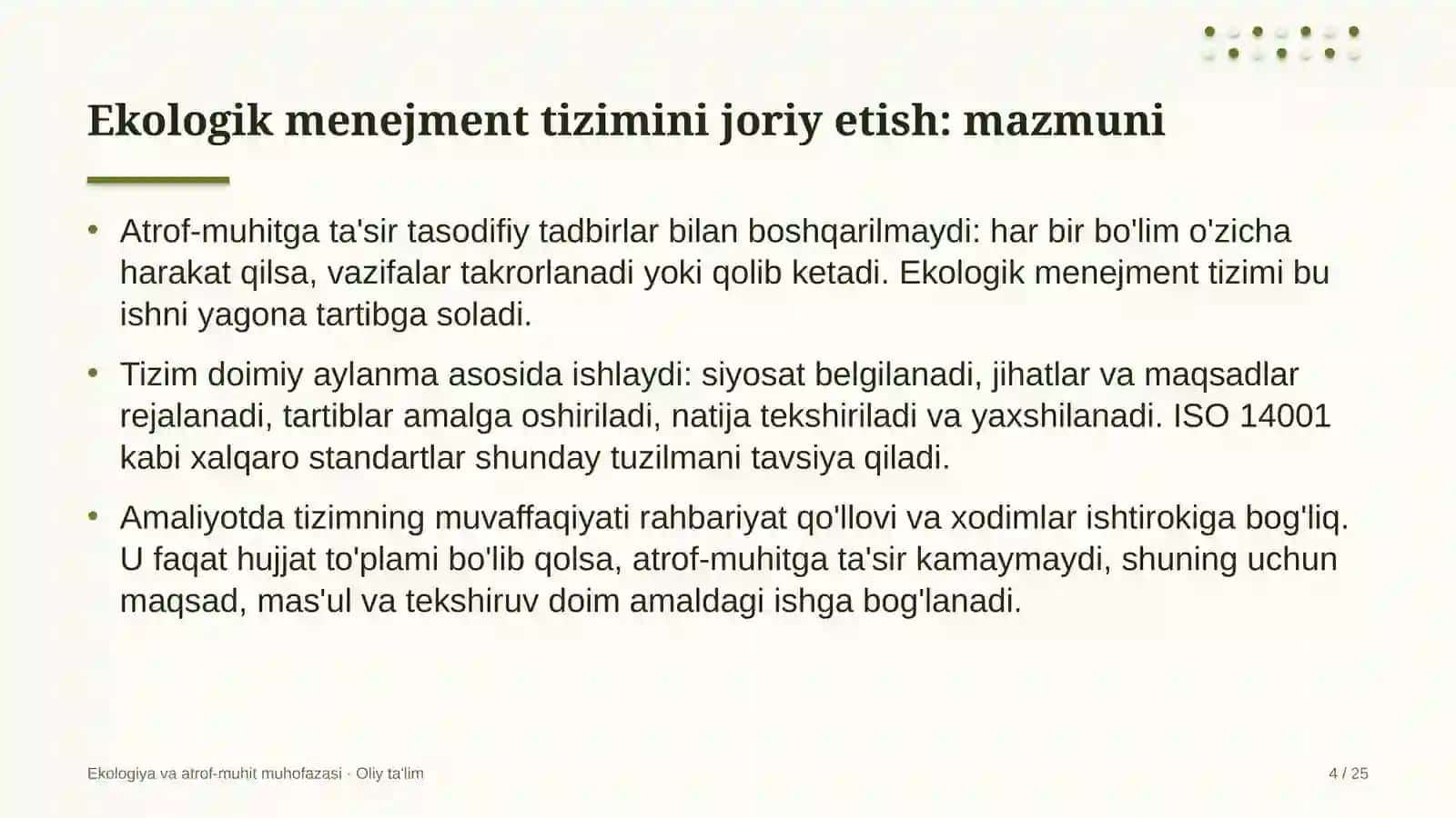 Yuk tashish kompaniyalarida ekologik menejment tizimini joriy etish 4