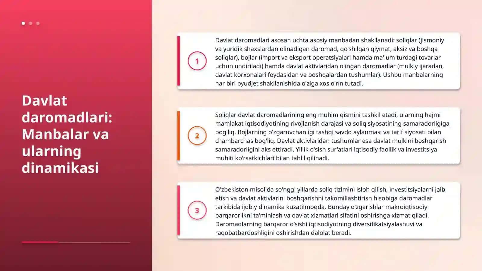 Davlat daromadlari va xarajatlari tahlili 4