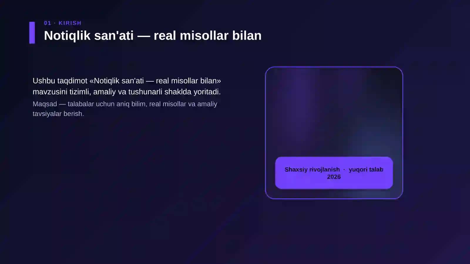 Notiqlik san'ati — real misollar bilan 4