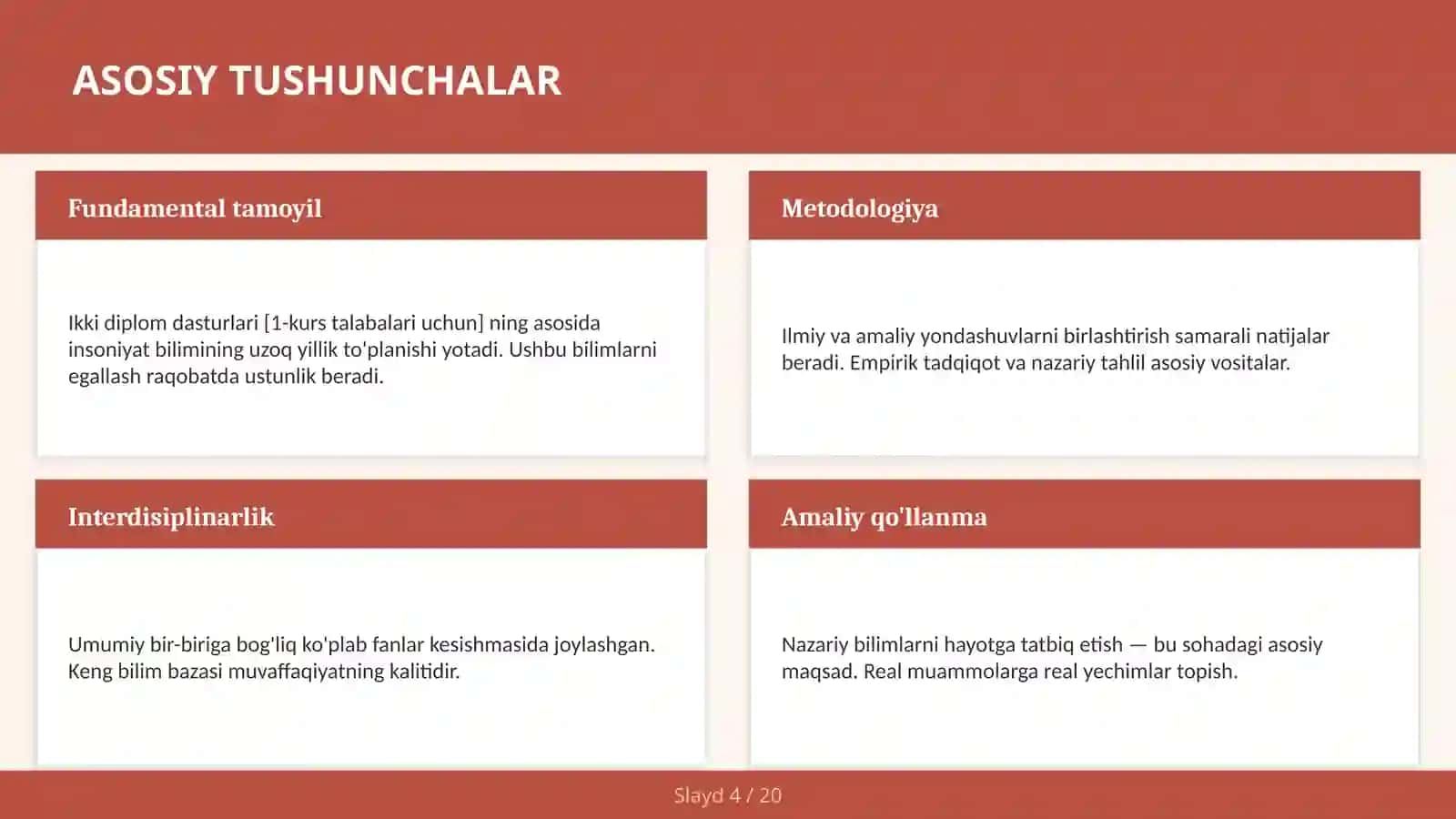 Ikki diplom dasturlari [1-kurs talabalari uchun] 4