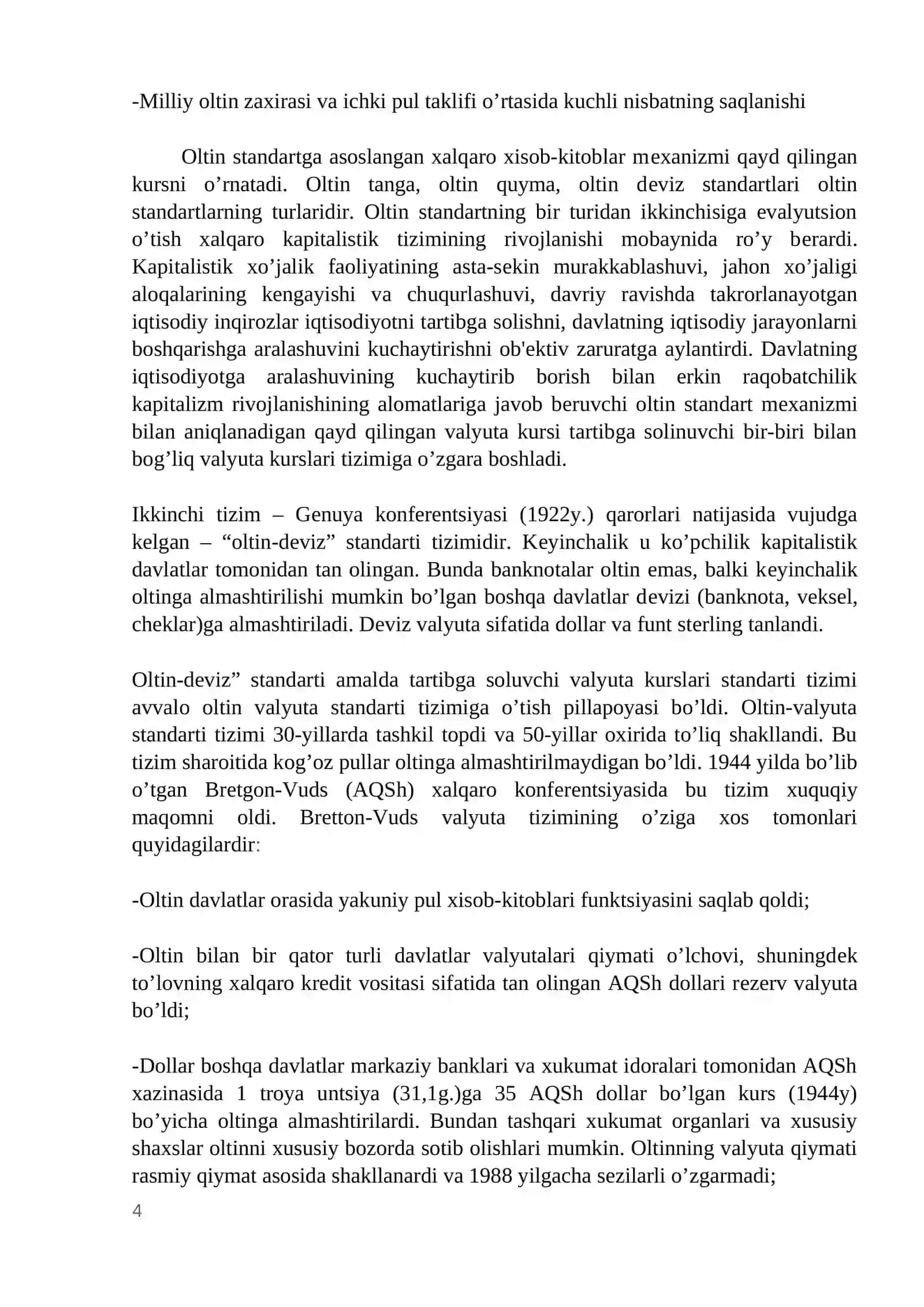 Xalqaro valyuta tizimining shaklanishi va rivojlanishi 4