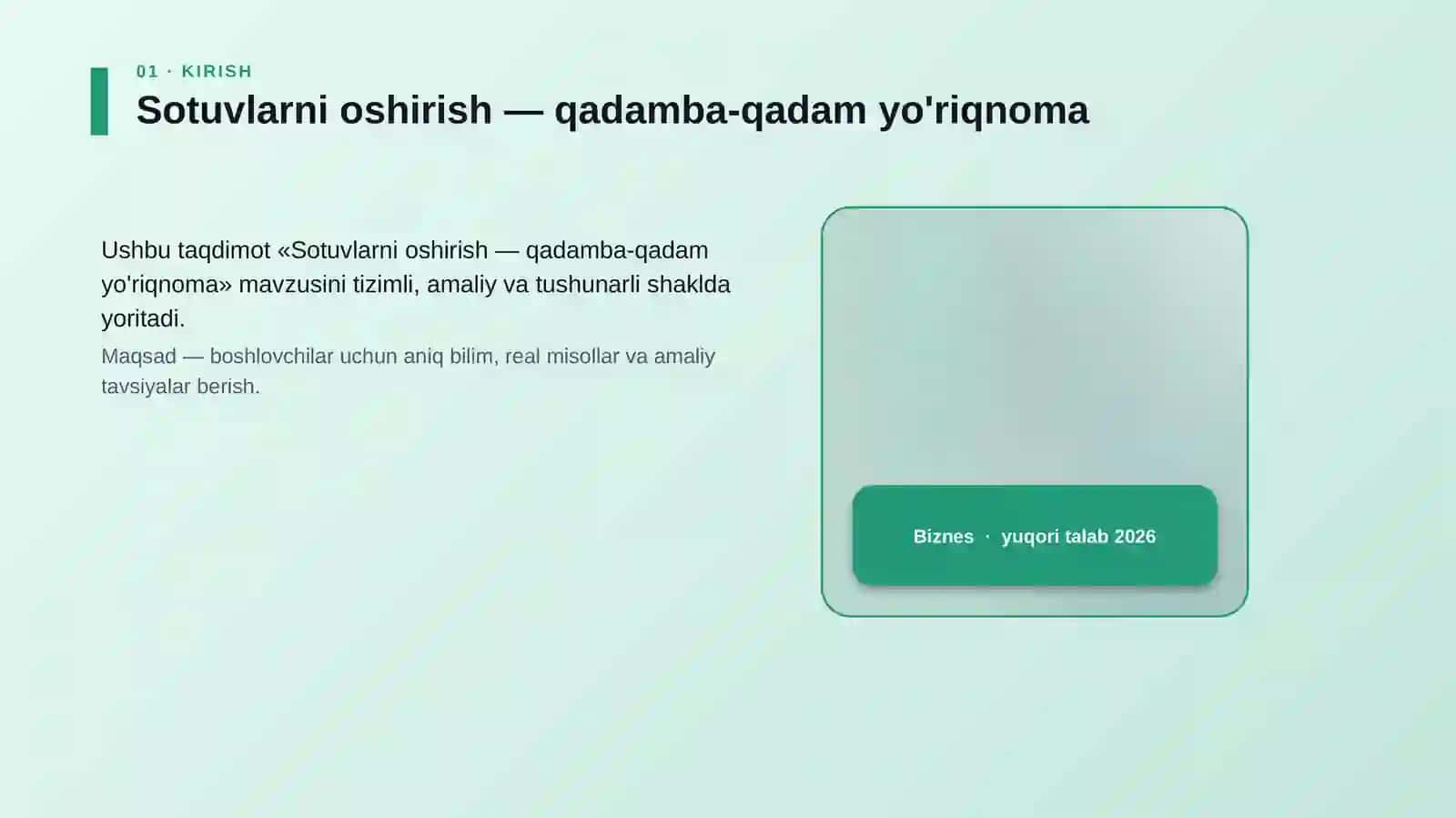 Sotuvlarni oshirish — qadamba-qadam yo'riqnoma 4