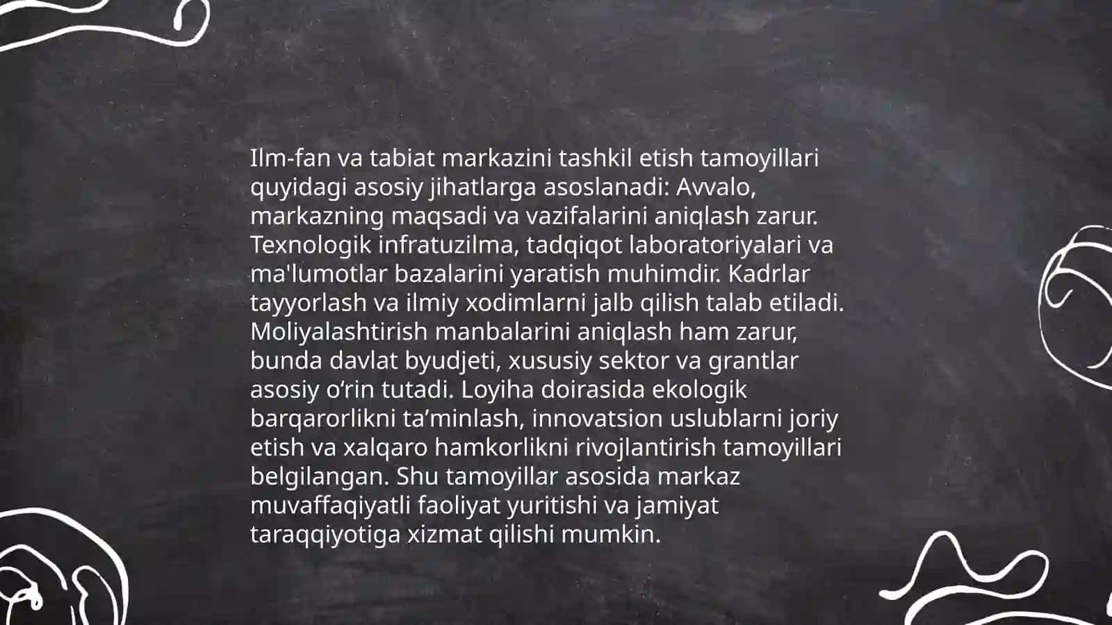 Ilm - fan va tabiat markazi va unda faoliyatlarni tashkil etish 4
