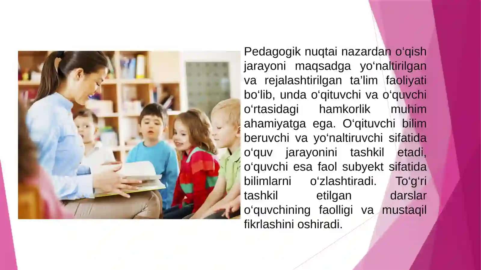 O’qish jarayonlarining rivojlanishi 4
