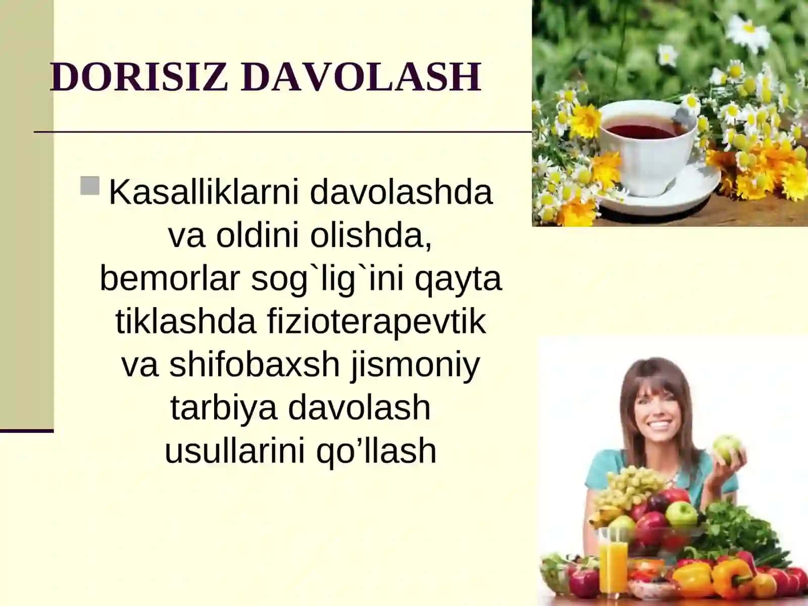 Dorisiz sog'lomlashtirish 4