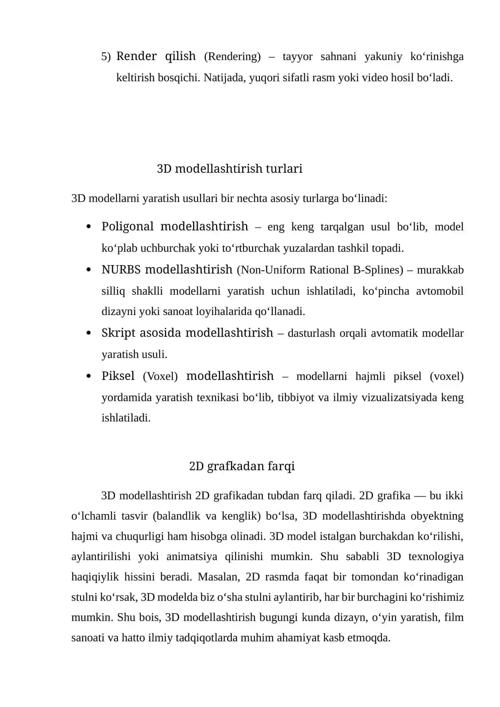 "Kompyuterda 3 o‘lchamli modellashtirish dasturlari. 3D Studio MAX" mavzusida referat 4