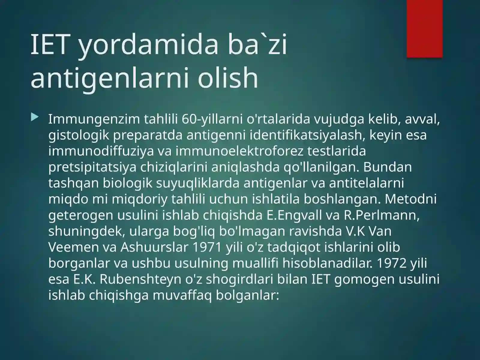 immunoenzim tahlilining gomogen usuli 4