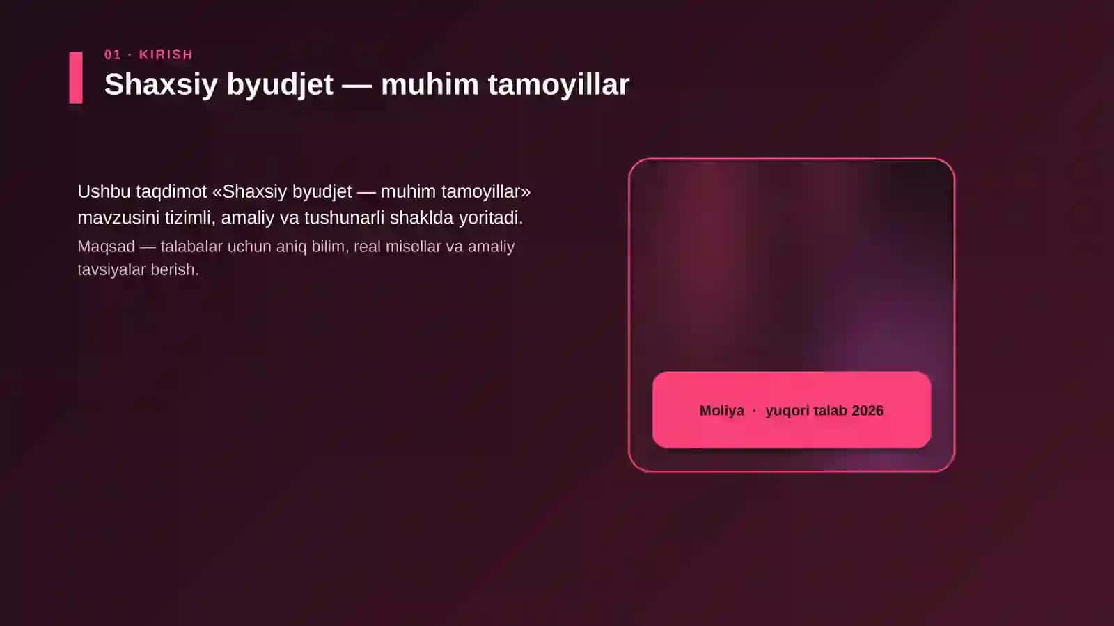 Shaxsiy byudjet — muhim tamoyillar 4