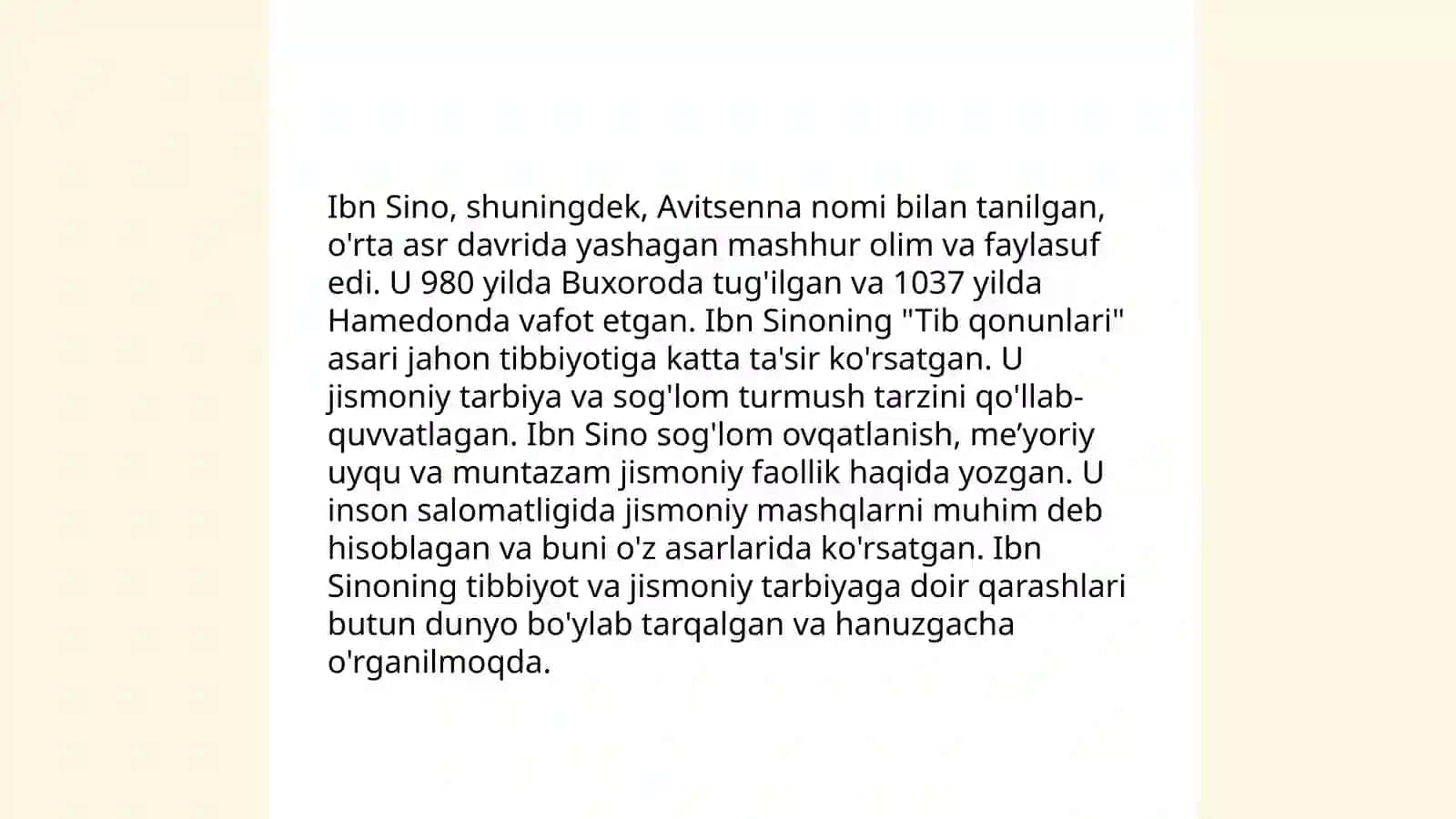 Sharq mutaffakirlarining jismoniy tarbiya haqidagi qarashlari 4