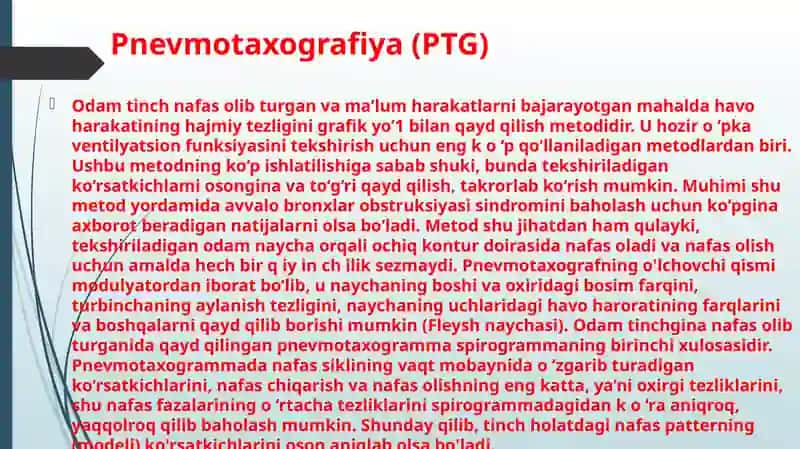 NAFAS OLISH SISTEMASI KASALLIKLARINI O’RGANISHNING ZAMONAVIY USULLLARI 4