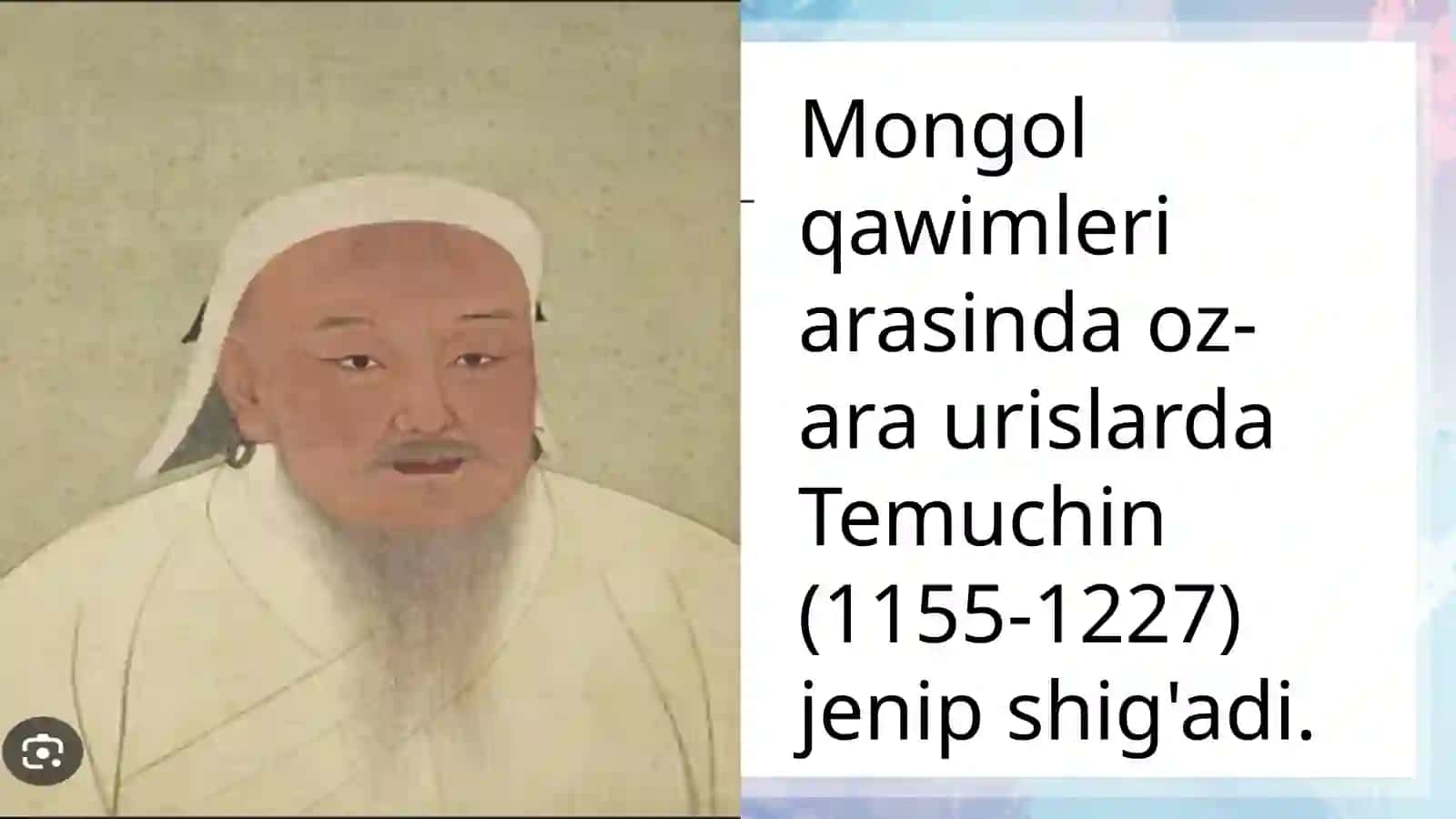 QMU Tariyx fakulteti arxeologiya qanigi 4-kurs studenti Tilepova Gulzadaning "Ozbekha"mqara qalpaqxalqini'n etnogenezih a'metni tariyxi 4