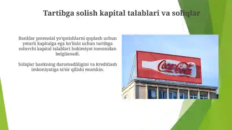 Tartibga solish kapital talablari va soliqlar 4