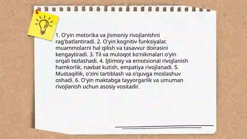 O'yin maktabgacha tarbiya yoshida yetakchi faoliyat sifatida 4