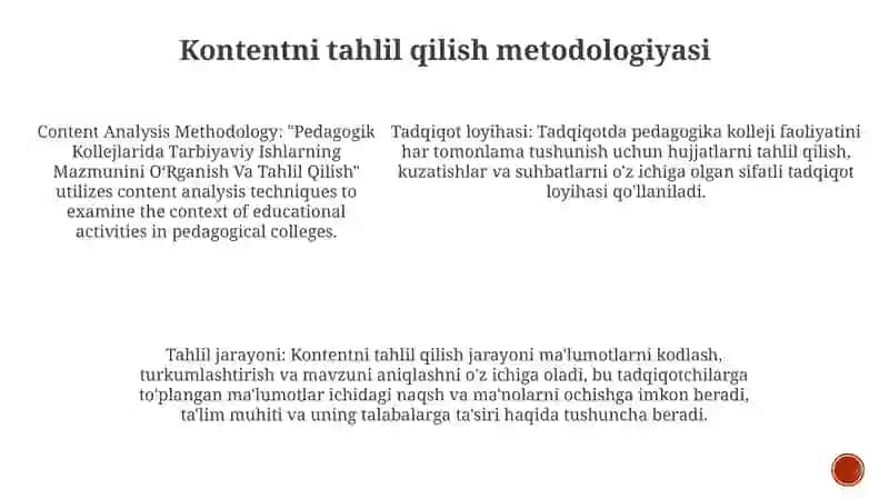 Pedagogik Kollejlarida Tarbiyaviy Ishlarning Mazmunini OʻRganish Va Tahlil Qilish 4