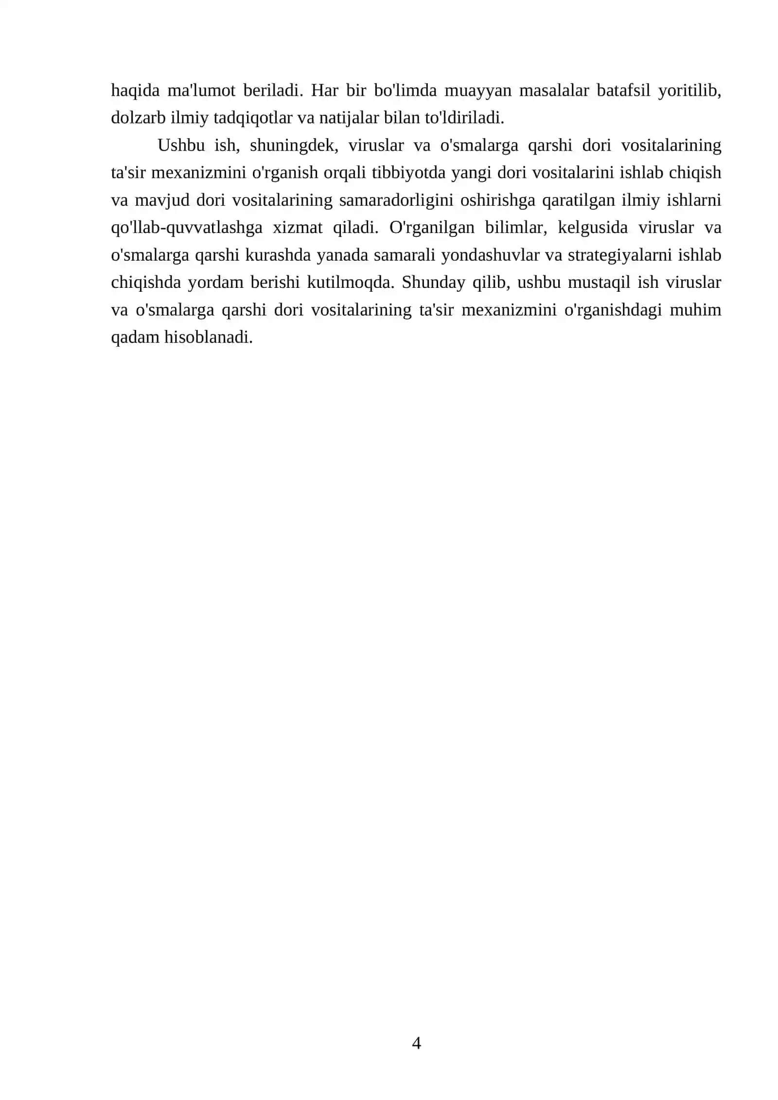 Viruslar va O'smalarga qarshi dori vositalarning ta'sir mexanizmi (DNK, RNK fermentlarga nisbatan) 4