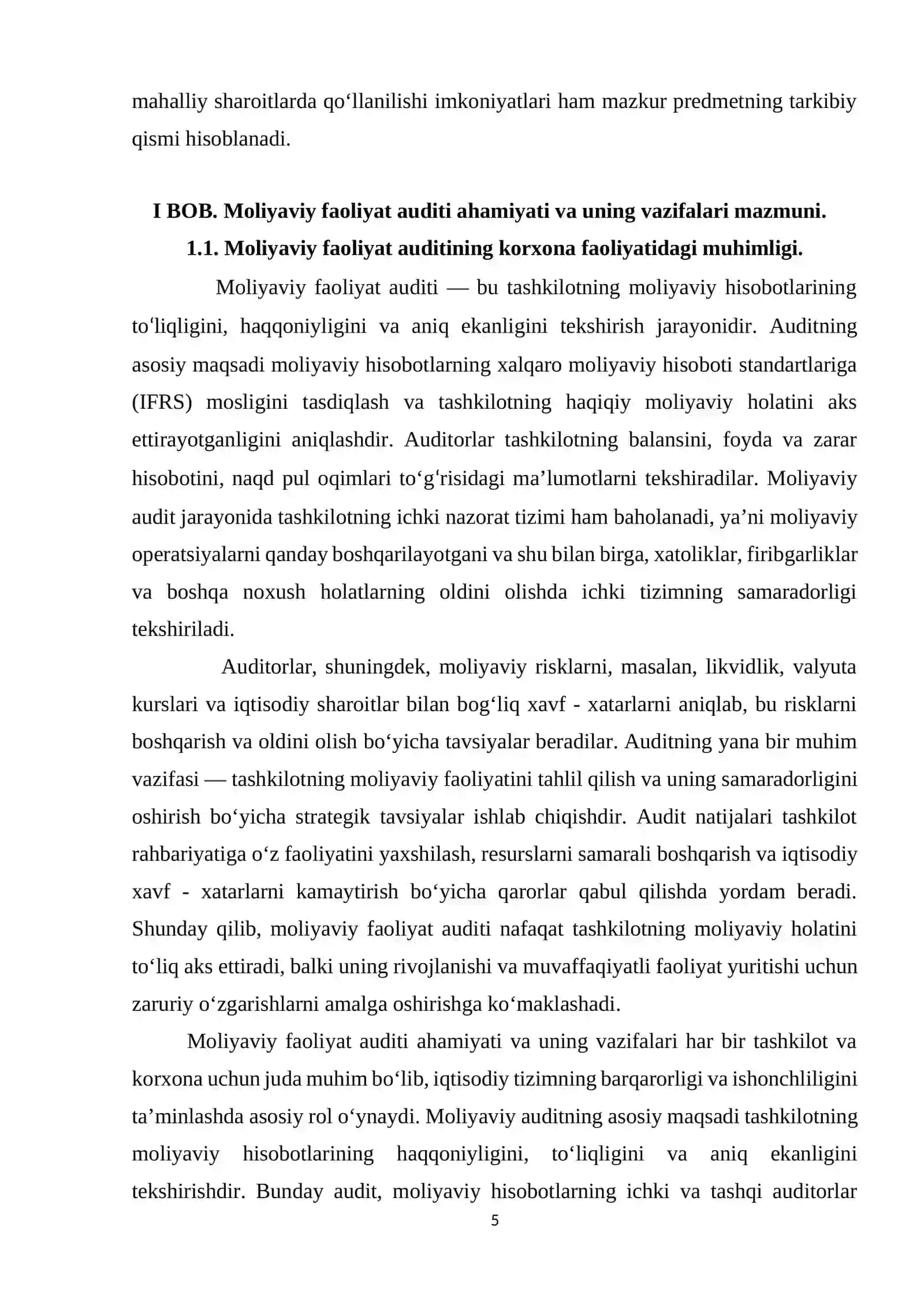 Moliyaviy faoliyat bo'yicha olingan daromadlar auditi 4