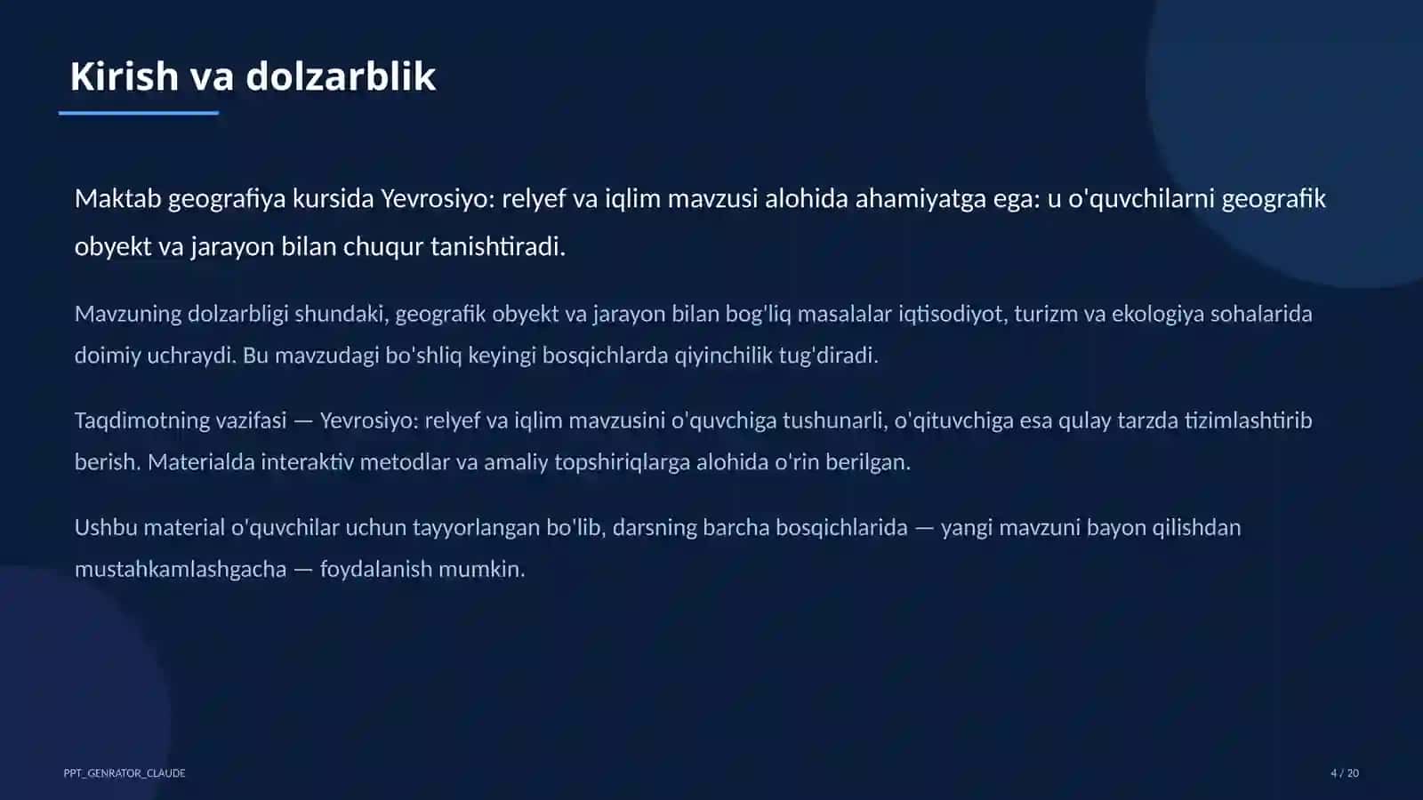 Yevrosiyo: relyef va iqlim (7-sinf) 4