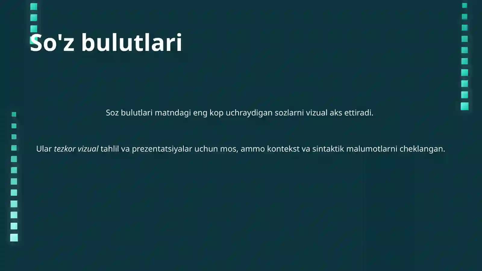 Matnlarni grafik tahlil qilish uchun asosiy vizualizatsiyalar 4
