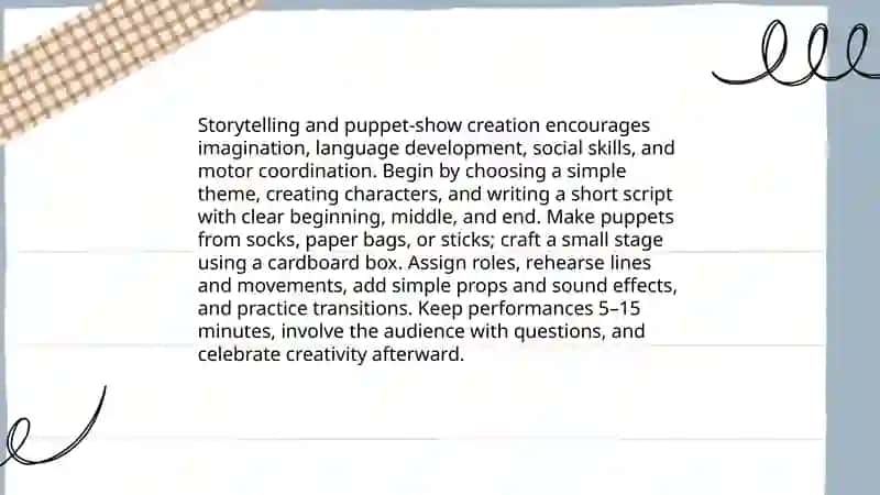 Creative tasks for children 4
