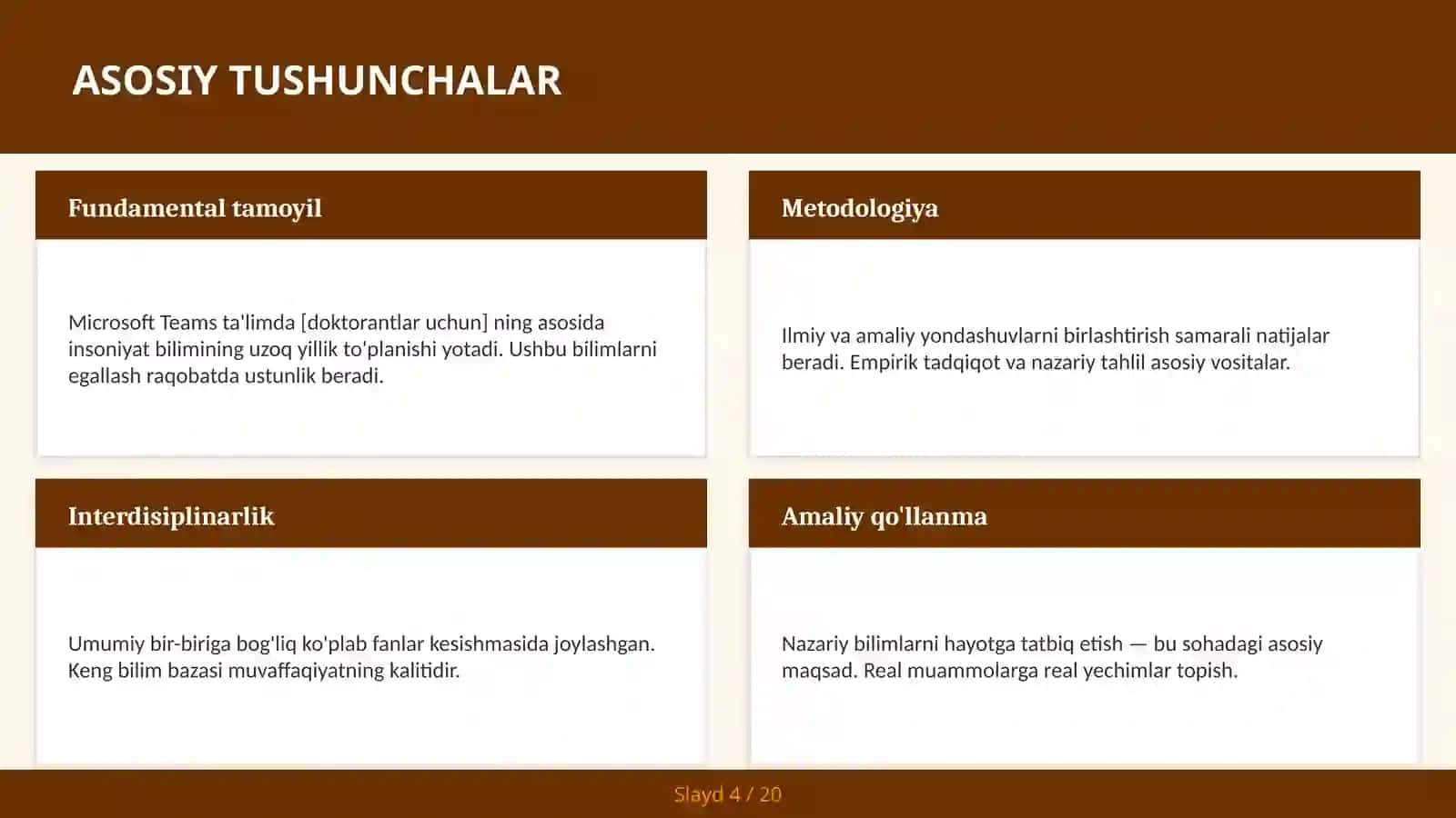 MICROSOFT TEAMS TA'LIMDA [DOKTORANTLAR UCHUN] 4