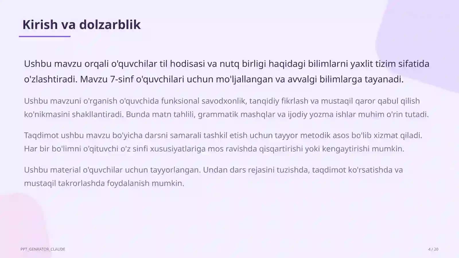 Maqsad va natijalar 4