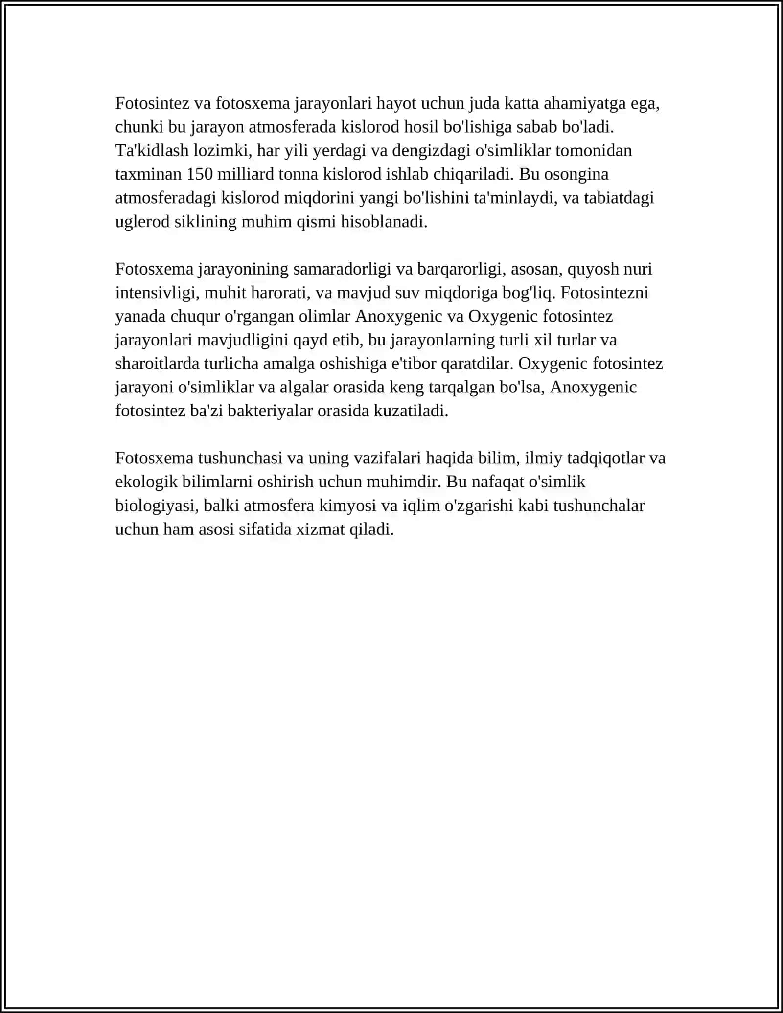 TAYYORLANGAN FOTOSXEMANI TEKSHIRISH VA RASMIYLASHTIRISH. FOTOTRANSFORMATLAR HAQIDA TUSHUNCHA 4