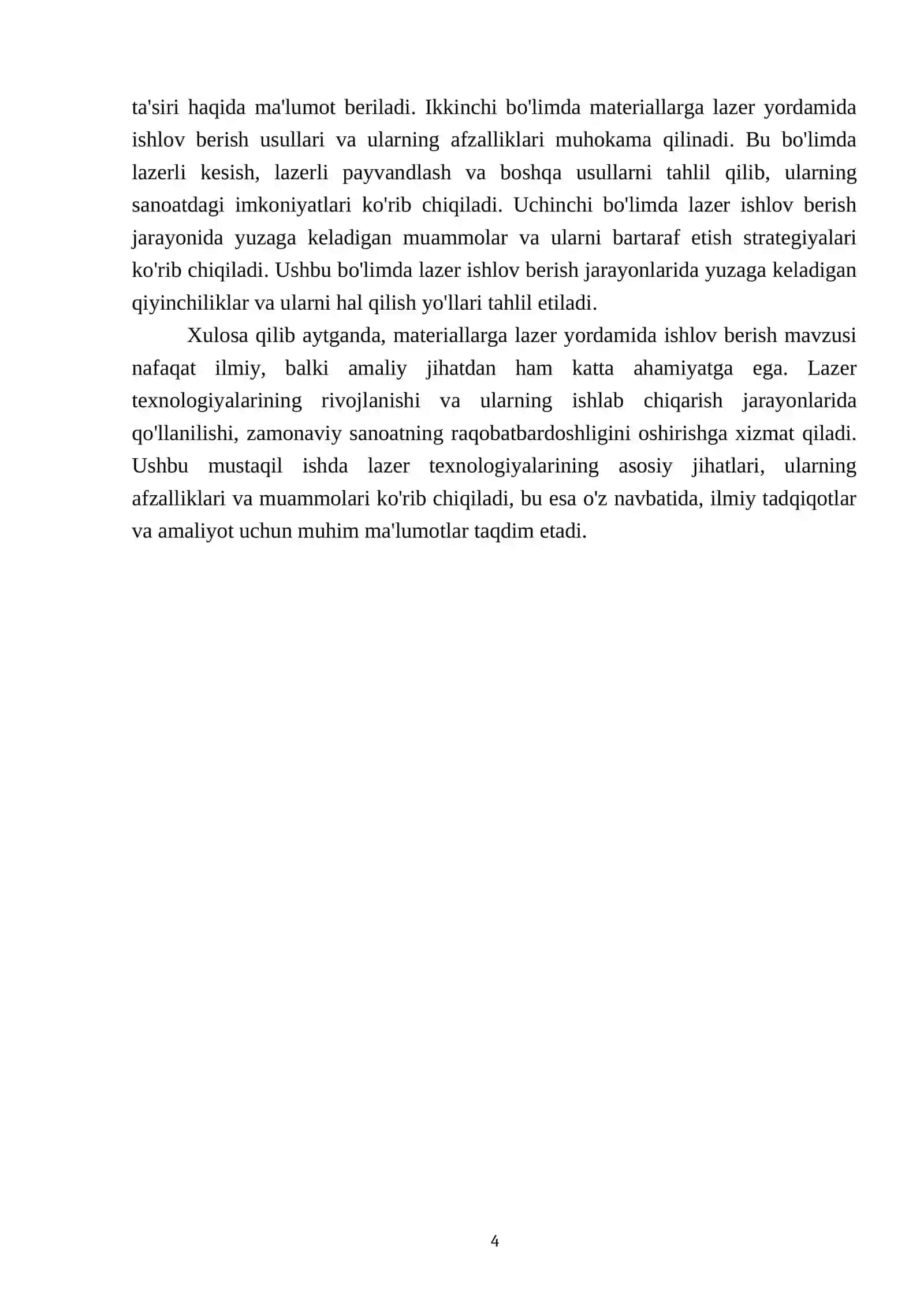 Materiallarga lazer yordamida ishlov berish 4