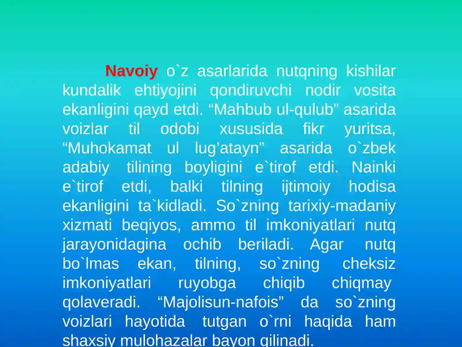 O'QITUVCHI NUTQ MADANIYATI FANIDAN 4