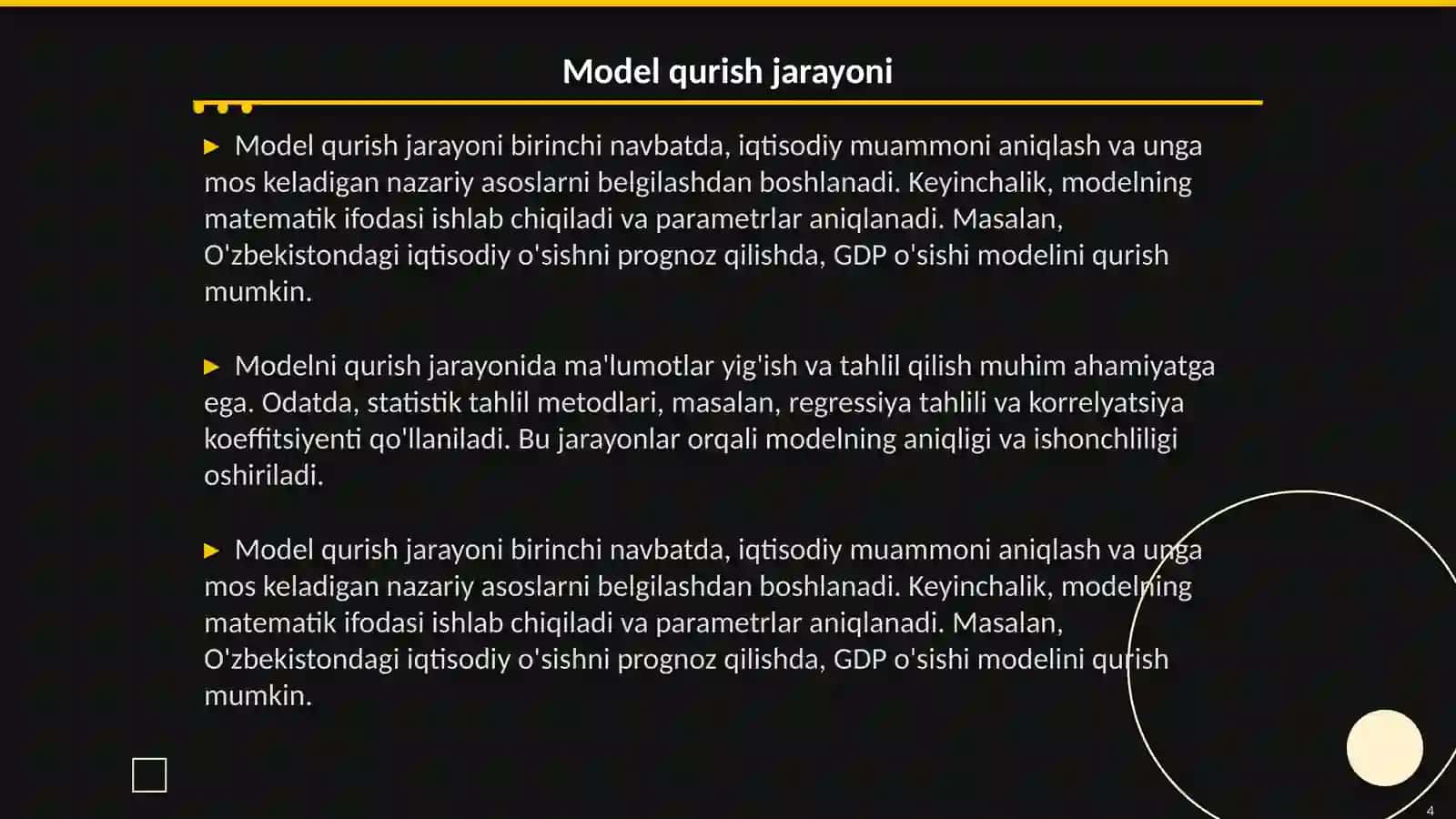 Dinamik ekonometrik modellardan foydalanish 4