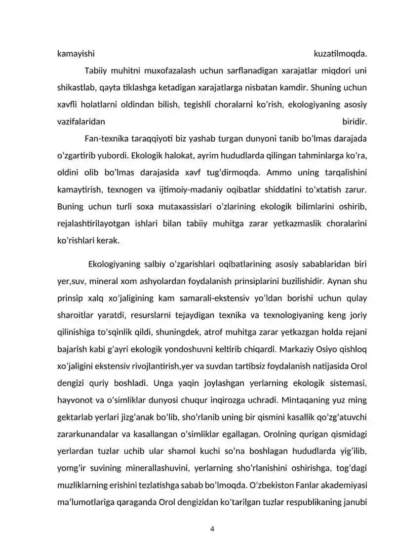 EKOLOGIYA XAVFSIZLIGI 4