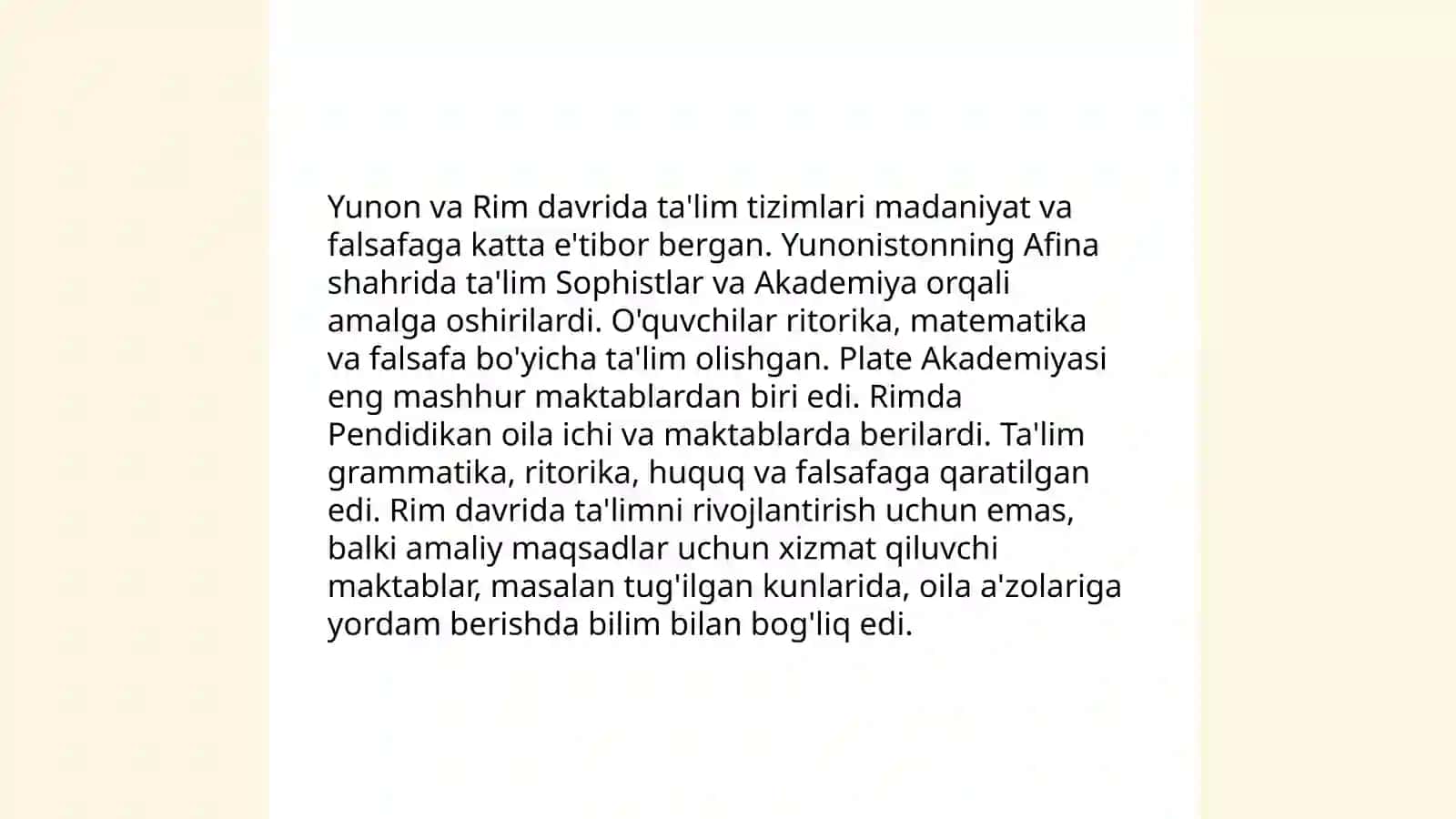 Jahon pedagogik fanining qadimgi davr rivojlanishi 4