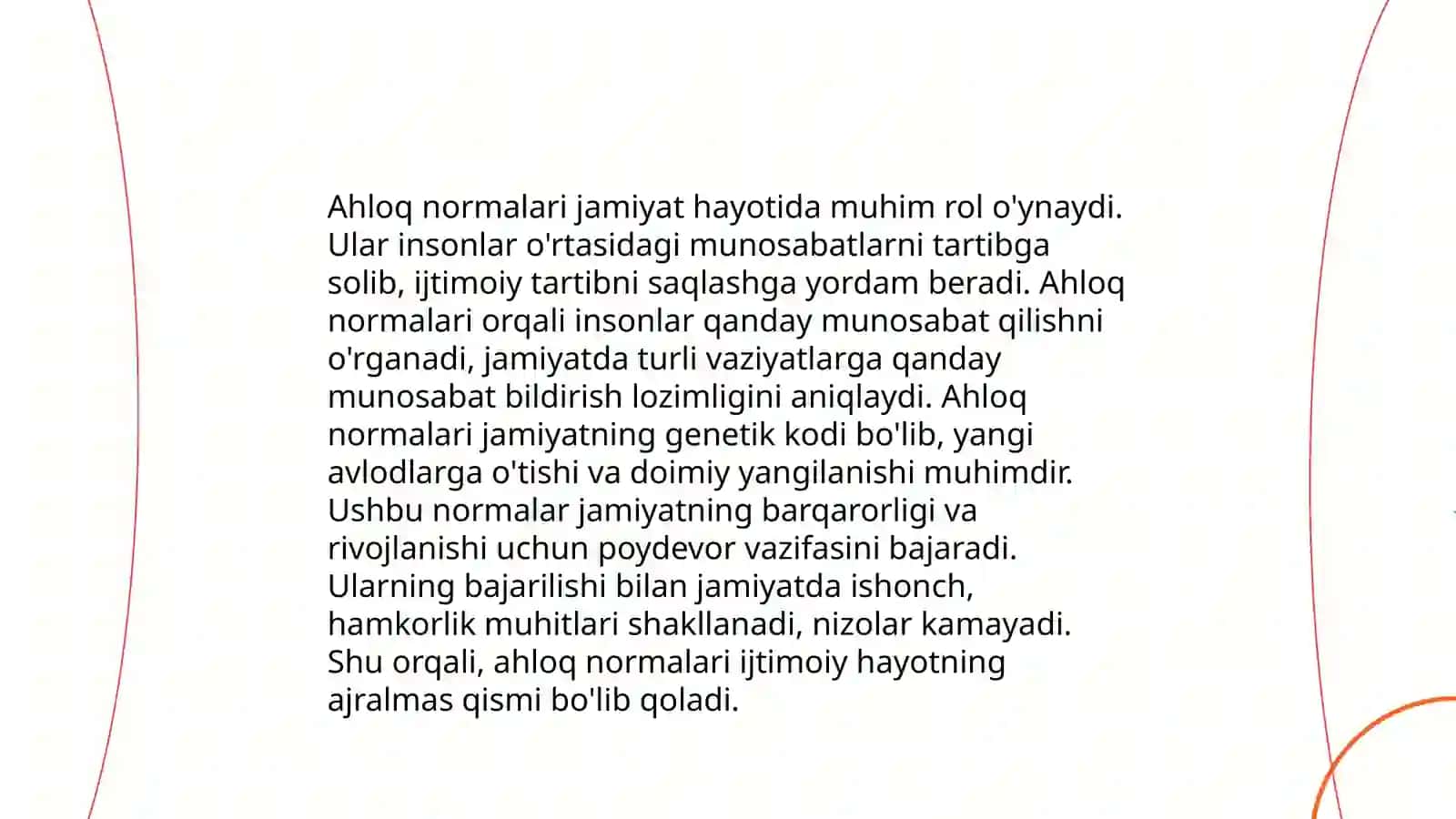 Ahloq tushunchasi. Ahloq normalari.Ahloqiy tushunchalar 4