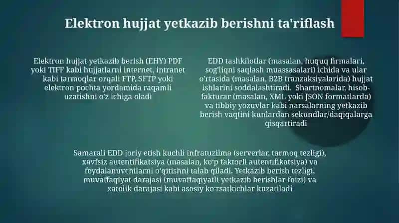 Elektron hujjat yetkazib berish 4