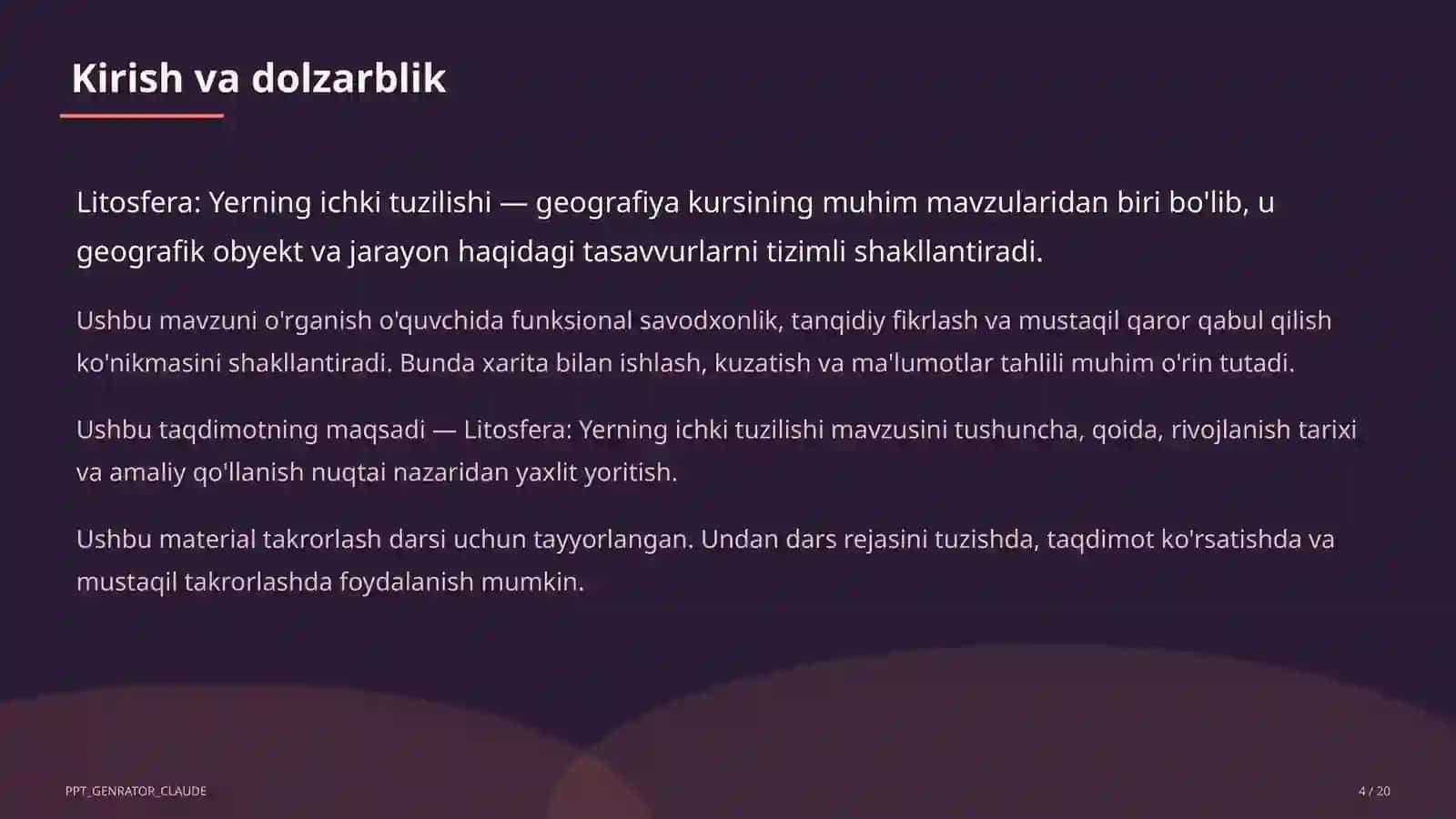Litosfera: Yerning ichki tuzilishi (5-sinf) 4