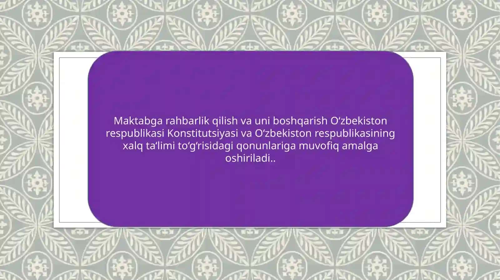 MAVKABDA ICHKI NAZORAT VA PEDAGOGIK FAOLIYATNI TASHKIL QILISH 4