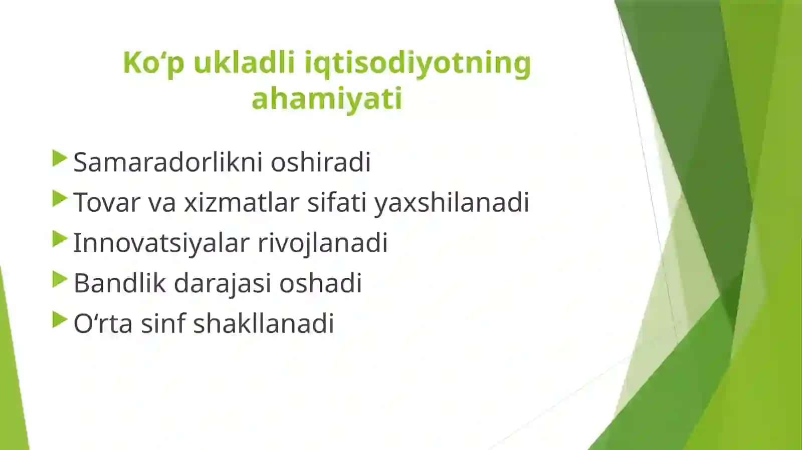 Oʻzbekistonda koʻp ukladli iqtisodiyotning va mulkdorlar sinfining shakllanishi 4