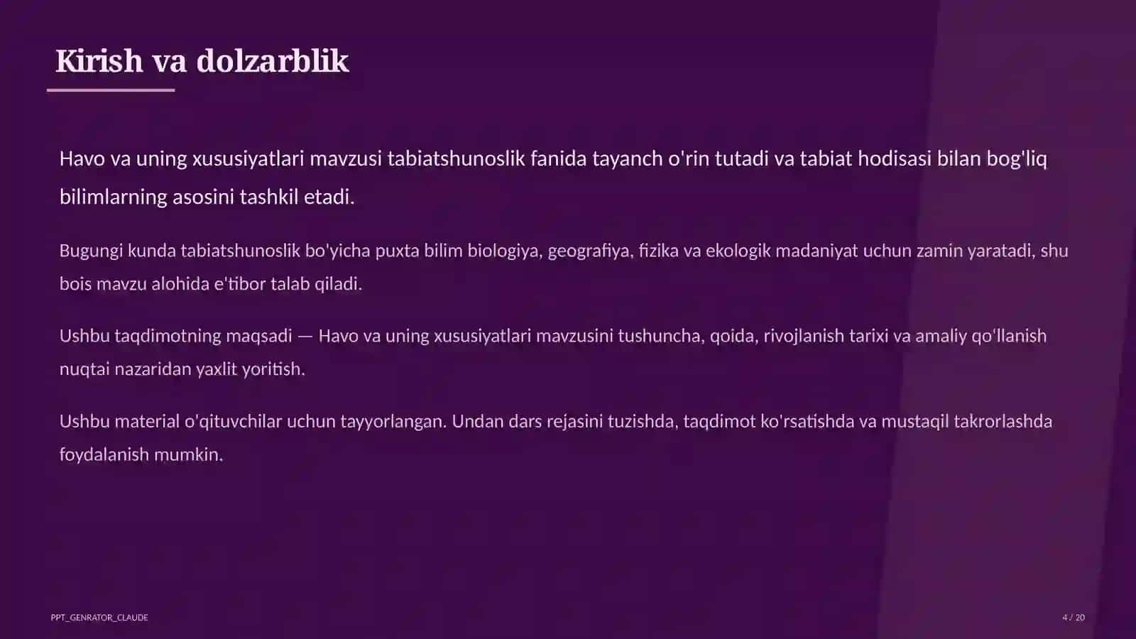 Havo va uning xususiyatlari (2-sinf) 4
