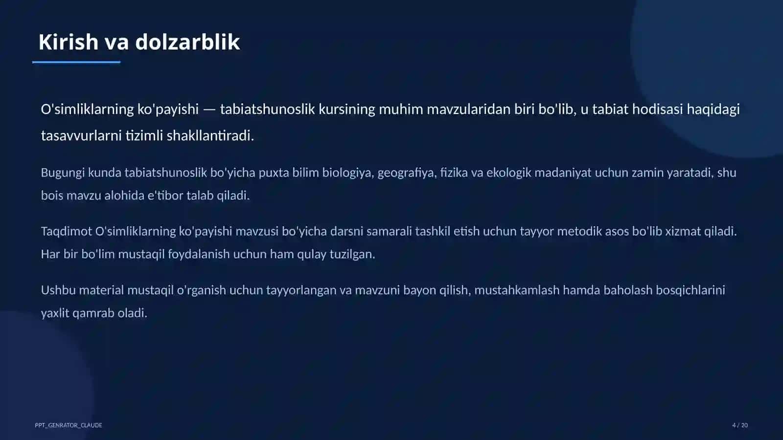O'simliklarning ko'payishi (3-sinf) 4