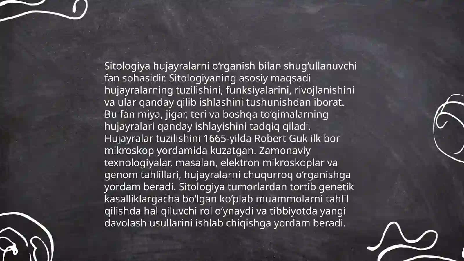 Sitologiya fanining mazmuni, maqsadi va vazifalari 4